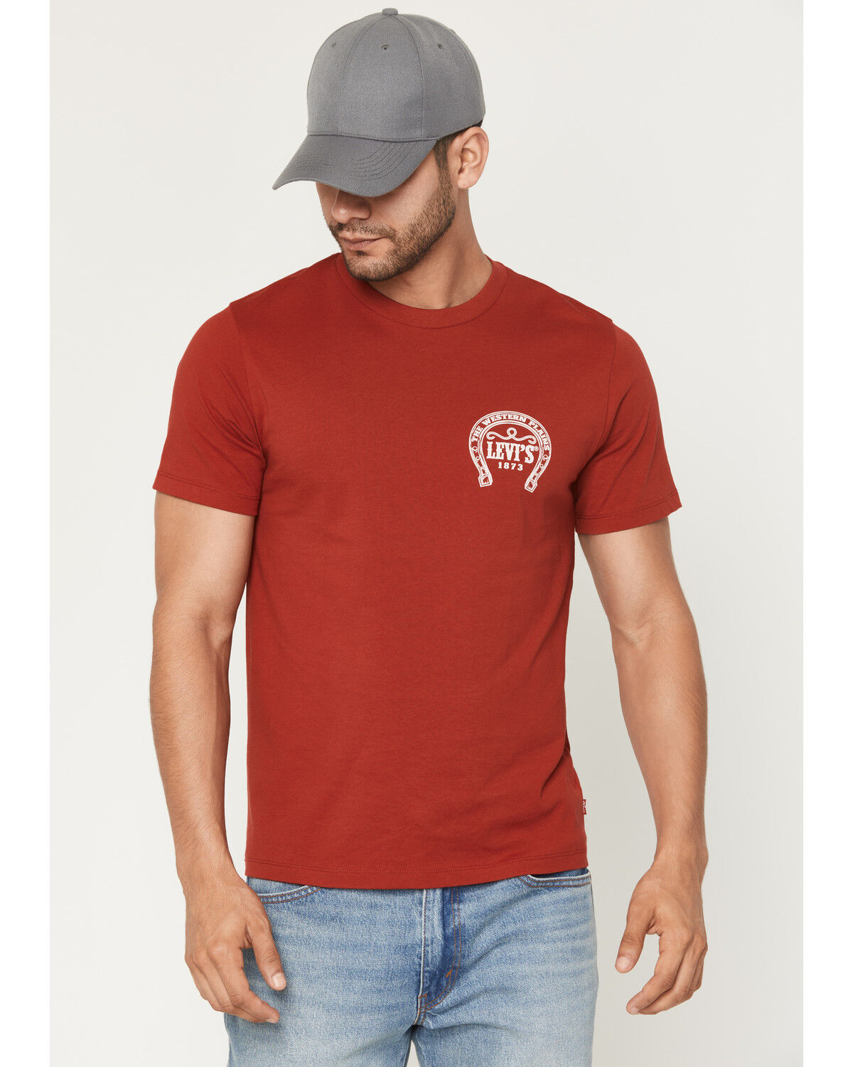 Image #2 - Levi's Men's Horseshoe Logo Short Sleeve Graphic T-Shirt, Red, hi-res