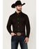 Image #1 - Cody James Men's Basic Solid Long Sleeve Button-Down Stretch Western Shirt, Brown, hi-res