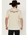 Image #4 - Kimes Ranch Men's Boot Barn Exclusive Graphite Logo Short Sleeve Graphic T-Shirt, Cream, hi-res