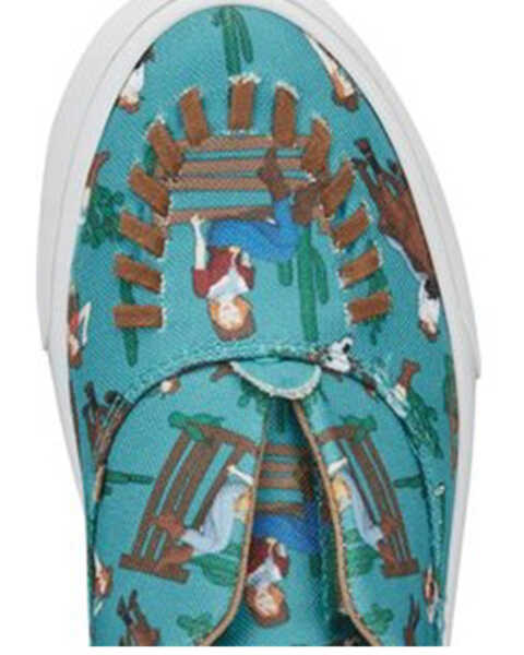 Image #6 - Reba by Justin Women's Alice Cowgirl Print Casual Slip-On Shoe, Turquoise, hi-res