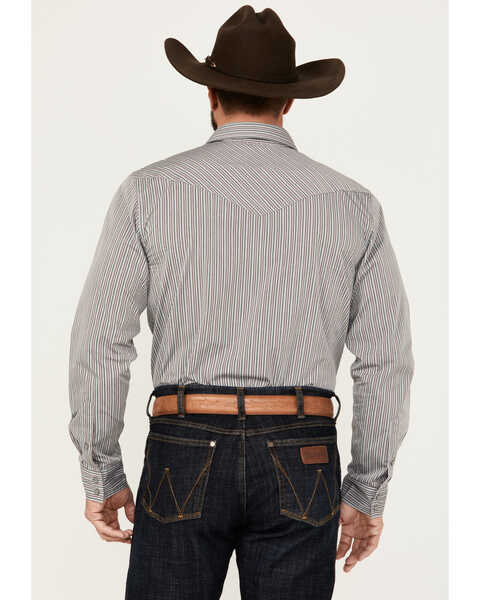Image #4 - Gibson Trading Co Men's Together Striped Print Long Sleeve Snap Western Shirt, Ivory, hi-res