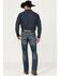 Image #3 - Rock & Roll Denim Men's Pistol Dark Vintage Wash Straight Stretch Denim Jeans, Dark Medium Wash, hi-res