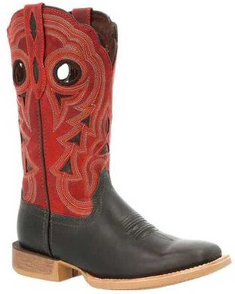 Image #1 - Durango Women's Lady Rebel Pro Crimson Western Boot - Broad Square Toe , Black/red, hi-res