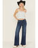 Image #3 - 7 For All Mankind Women's Crater Dark Wash Ultra High Rise Dojo Stretch Denim Jeans, Dark Wash, hi-res