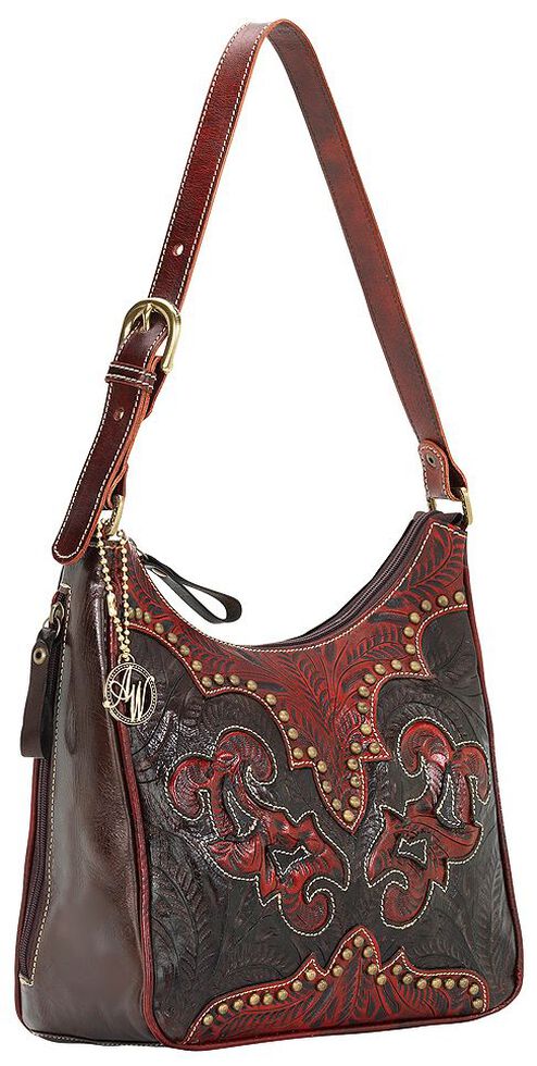 American West Annie's Secret Collection Concealed Carry Shoulder Bag, Black, hi-res
