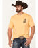 Image #1 - Howitzer Men's Must One Flag Short Sleeve Graphic T-Shirt, Mustard, hi-res