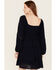 Image #4 - Jolt Women's Lace Trim Long Sleeve Tiered Mini Dress, Navy, hi-res
