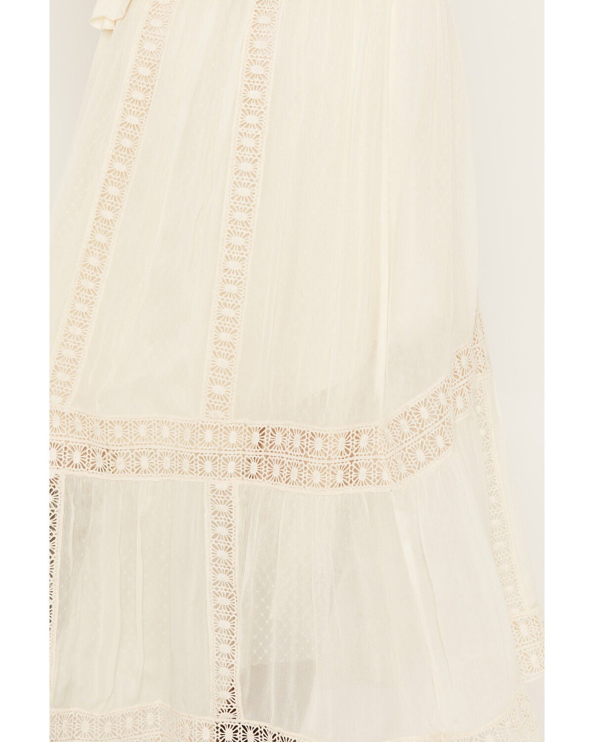 Image #6 - Shyanne Women's Lace Trim Midi Skirt, Cream, hi-res