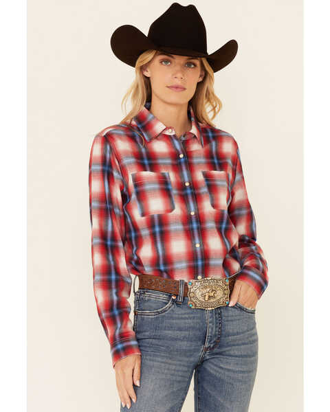Rock & Roll Cowgirl Women's Desert Print Short Sleeve T-Shirt BW21T02076