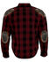 Image #2 - Milwaukee Performance Men's Aramid Checkered Flannel Biker Shirt - Big & Tall, Black/red, hi-res