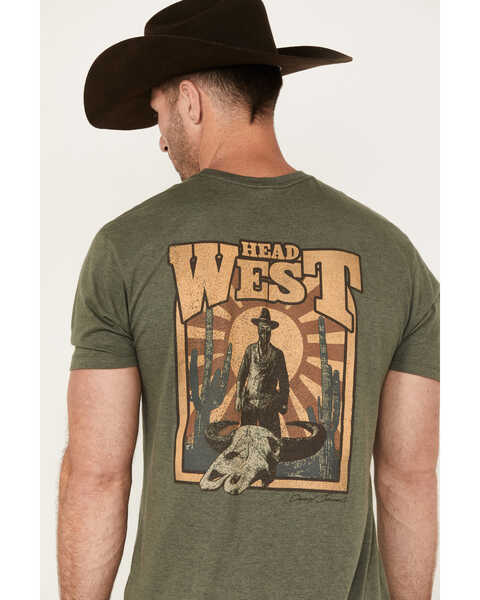 Image #4 - Cody James Men's Head West Short Sleeve Graphic T-Shirt, Olive, hi-res