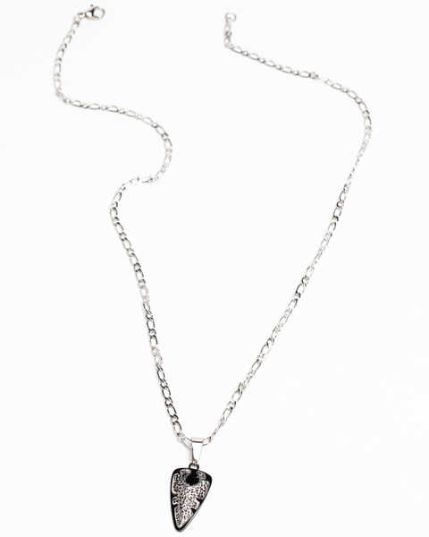 Image #1 - Moonshine Spirit Men's Gunmental Silver Arrow Necklace, Silver, hi-res