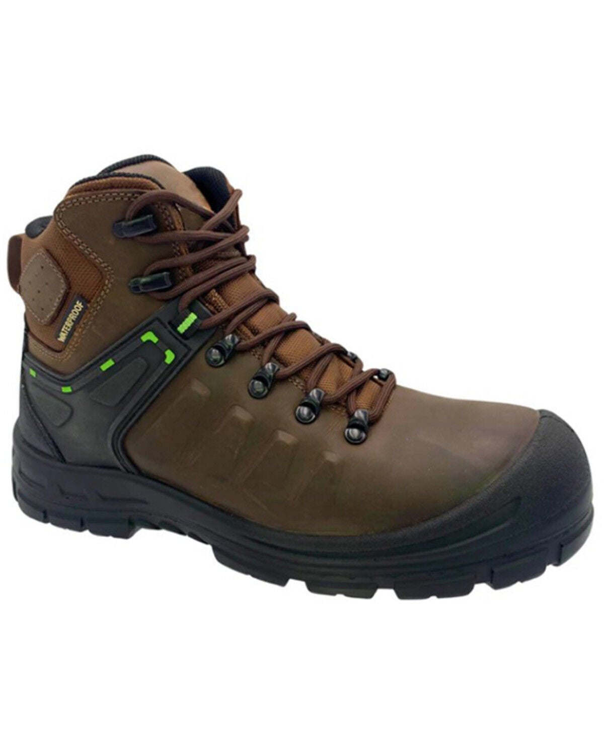 AdTec Men's 6" Waterproof Work Boots - Composite Toe, Brown, hi-res