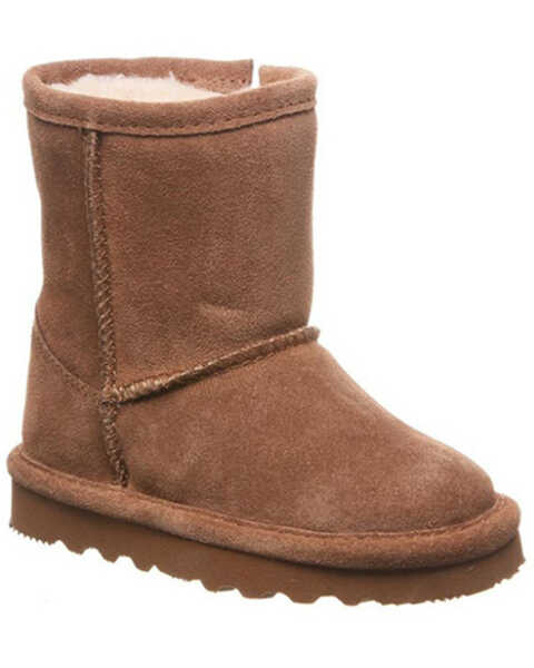 Bearpaw Toddler Girls' Elle Zipper Casual Boots - Round Toe , Brown, hi-res