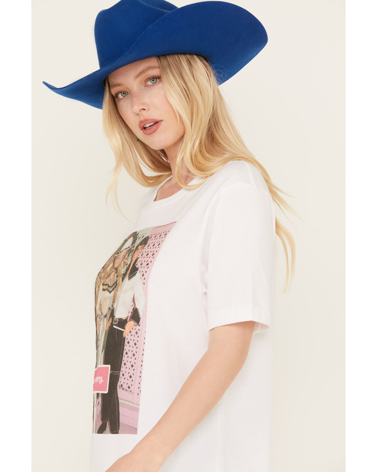 Image #2 - Gina Tees Women's Embellished She's Gone Country Graphic Tee, White, hi-res