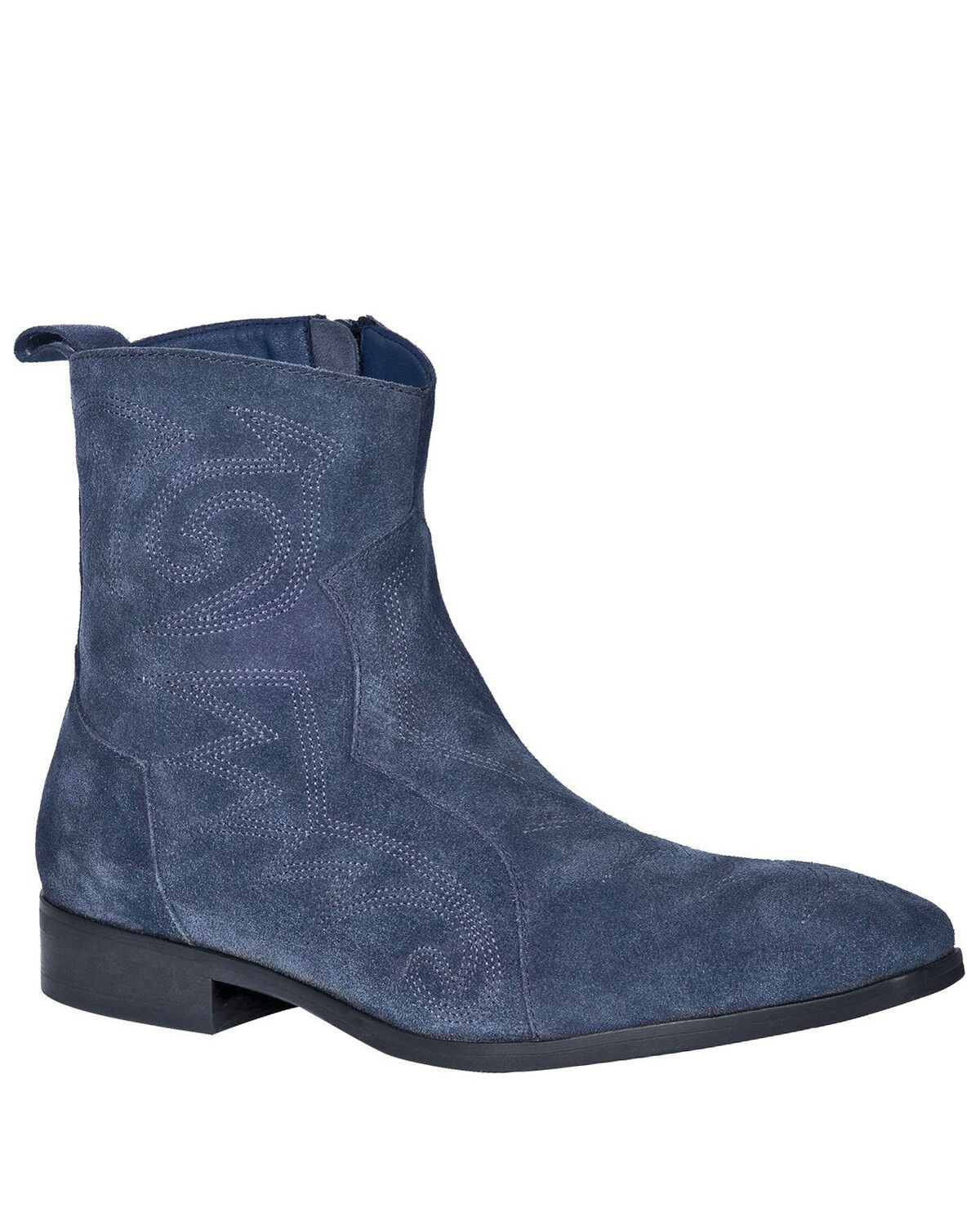 blue suede cowboy boots mens