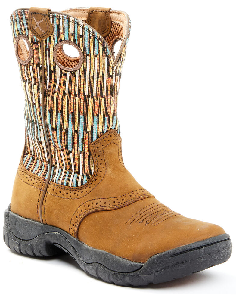 Twisted X Women's All Around Western Work Boots - Soft Toe, Brown, hi-res