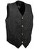 Image #1 - Milwaukee Leather Men's Classic Snap Front Denim Biker Vest, Black, hi-res