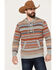 Image #1 - Pendleton Men's Medallion Striped Hooded Pullover, Grey, hi-res