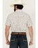Image #4 - Gibson Men's Hubert Medallion Print Short Sleeve Button-Down Western Shirt, White, hi-res