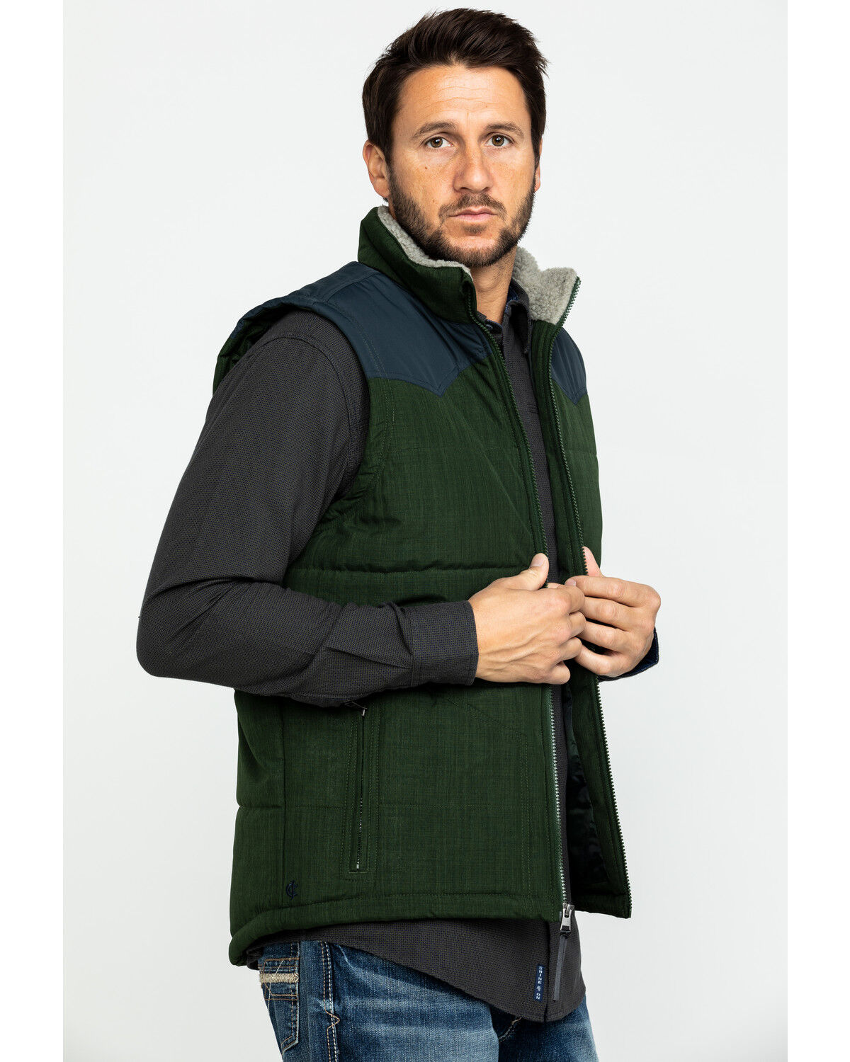 Image #3 - Cody James Core Men's Southerner Two Tone Puffer Vest - Big , , hi-res