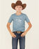 Image #1 - Wrangler Boys' Ride Of Life Short Sleeve Graphic T-Shirt, Blue, hi-res