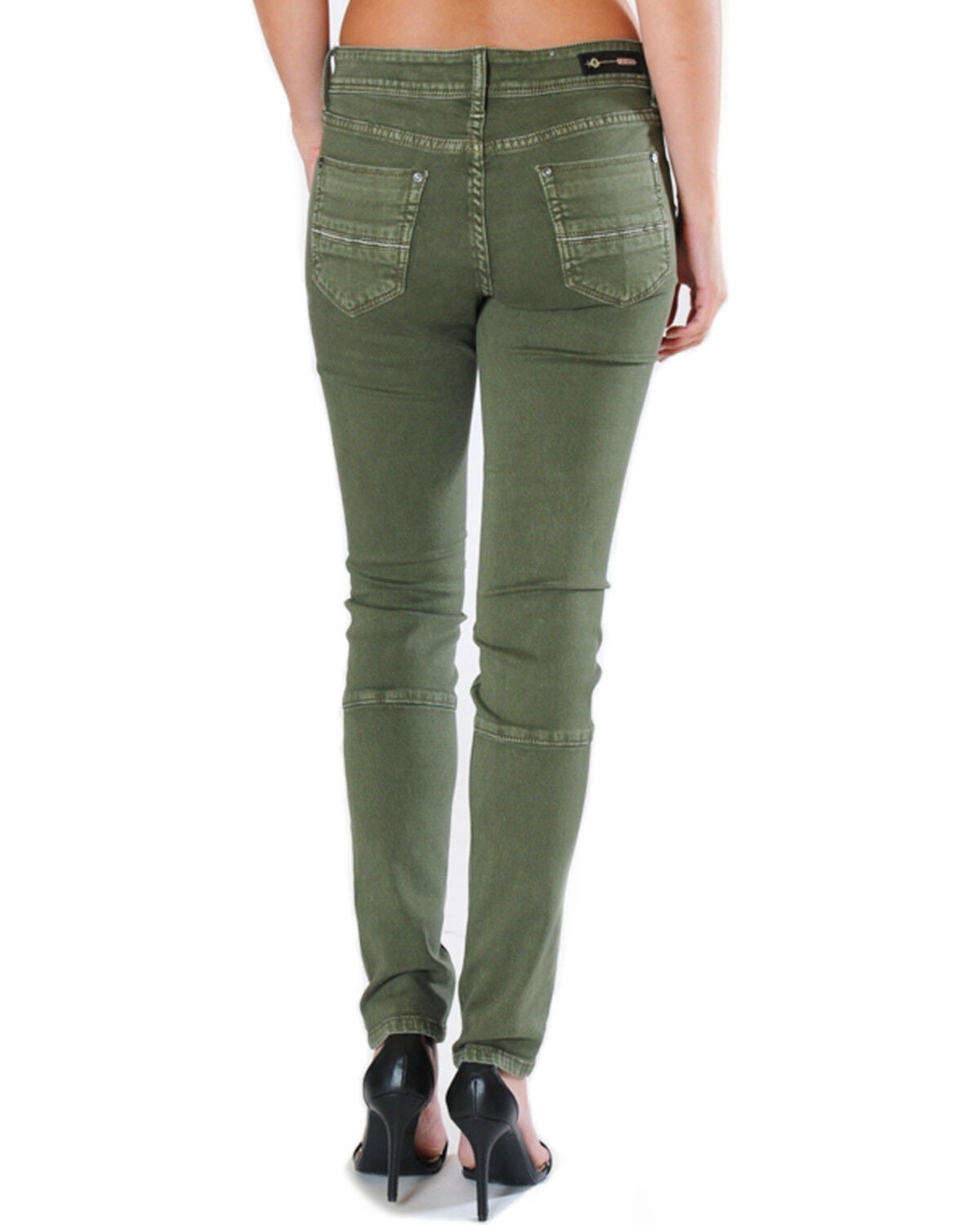 green moto jeans womens