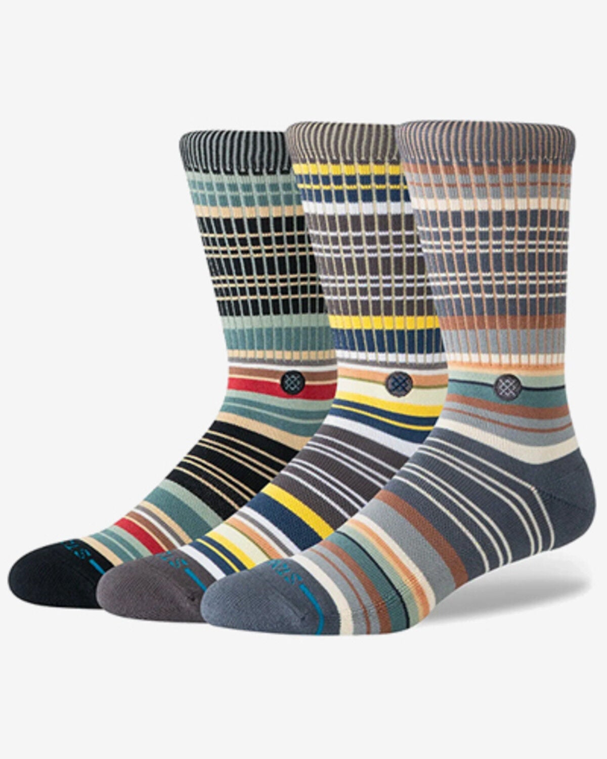 Image #1 - Stance Men's Jorongo Pop Crew Sock Pack - 3 Piece, Multi, hi-res