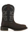 Image #2 - Double H Men's 10" Deep Scallop Waterproof Work Boots - Composite Toe, Black/brown, hi-res