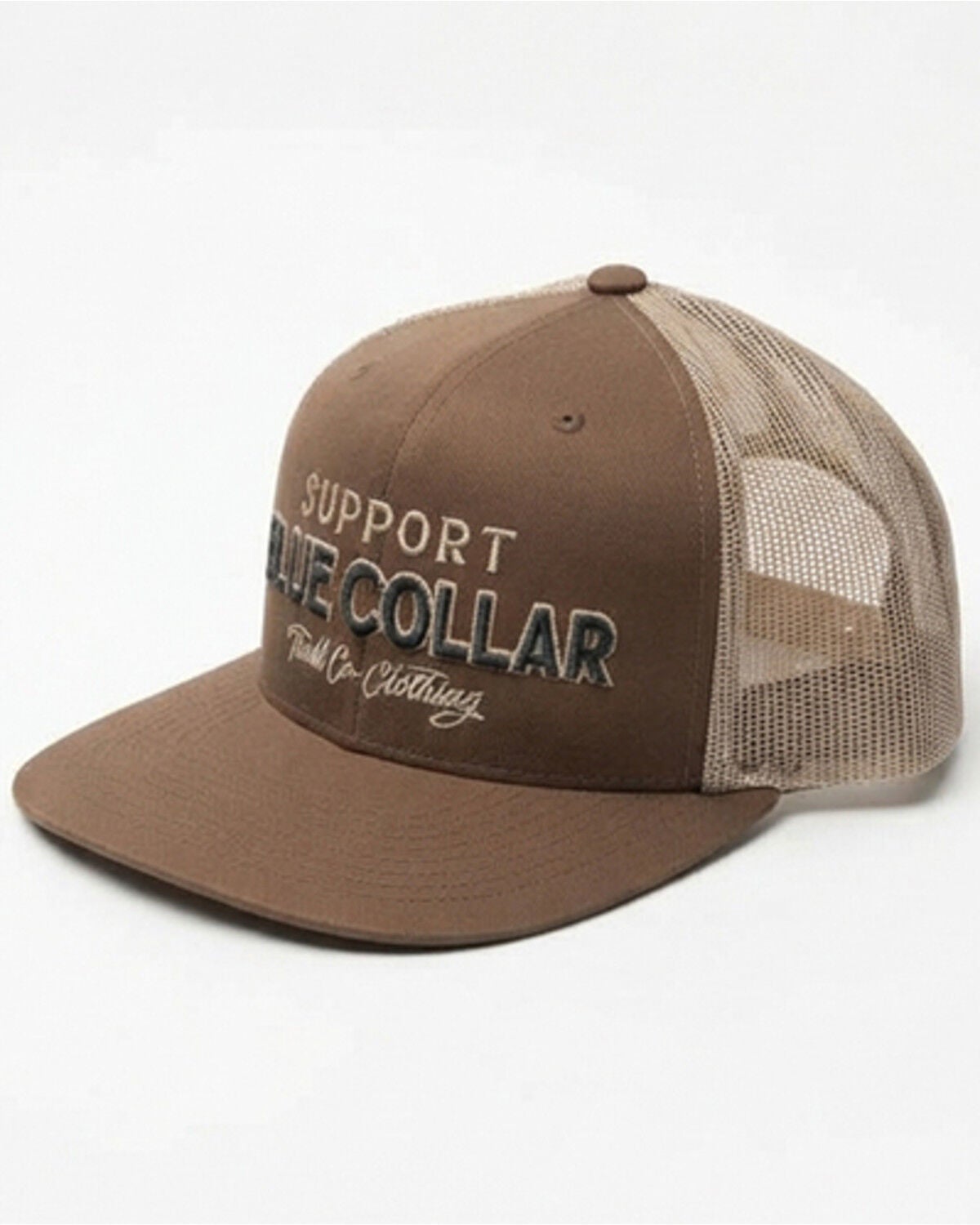 Image #1 - Troll Co Men's Support Blue Collar Ball Cap, Tan, hi-res