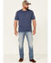 Moonshine Spirit Men's Grant Medium Wash Stretch Slim Straight Jeans , Blue, hi-res