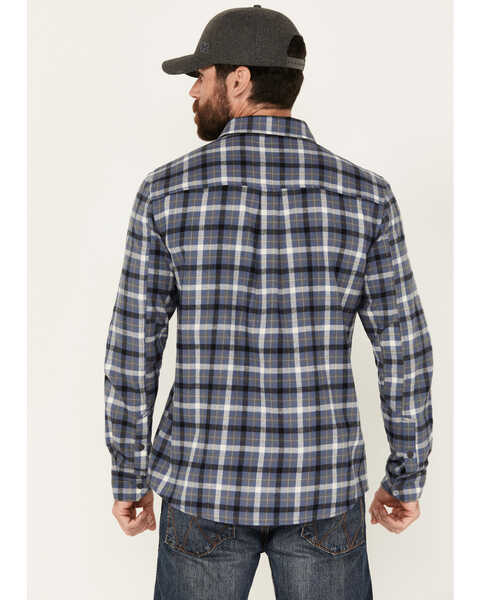 Image #4 - Brothers and Sons Men's Bosque Everyday Plaid Print Long Sleeve Button Down Flannel Shirt , Indigo, hi-res