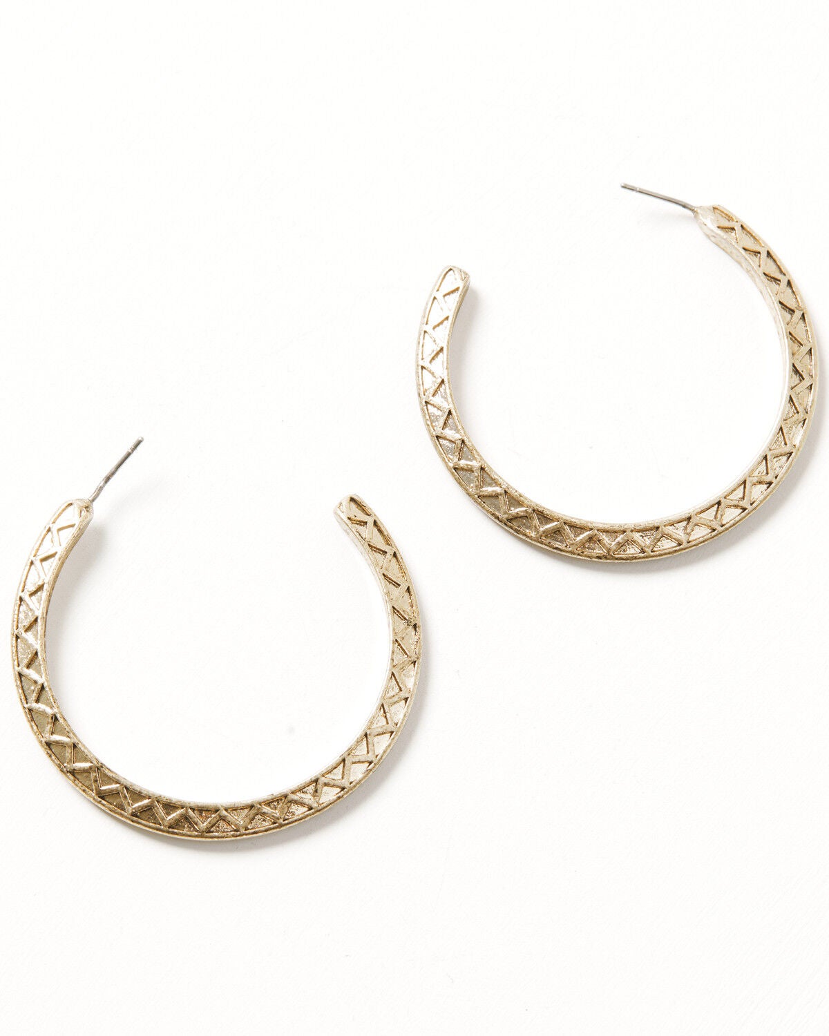 Image #1 - Lainey Wilson Women's Hoop Earrings, Gold, hi-res