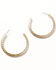 Image #1 - Lainey Wilson Women's Hoop Earrings, Gold, hi-res