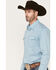 Image #2 - Wrangler 20x Men's Geo Print Long Sleeve Snap Western Shirt, Teal, hi-res