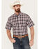 Image #1 - Cinch Men's Plaid Short Sleeve Button-Down Western Shirt, Multi, hi-res