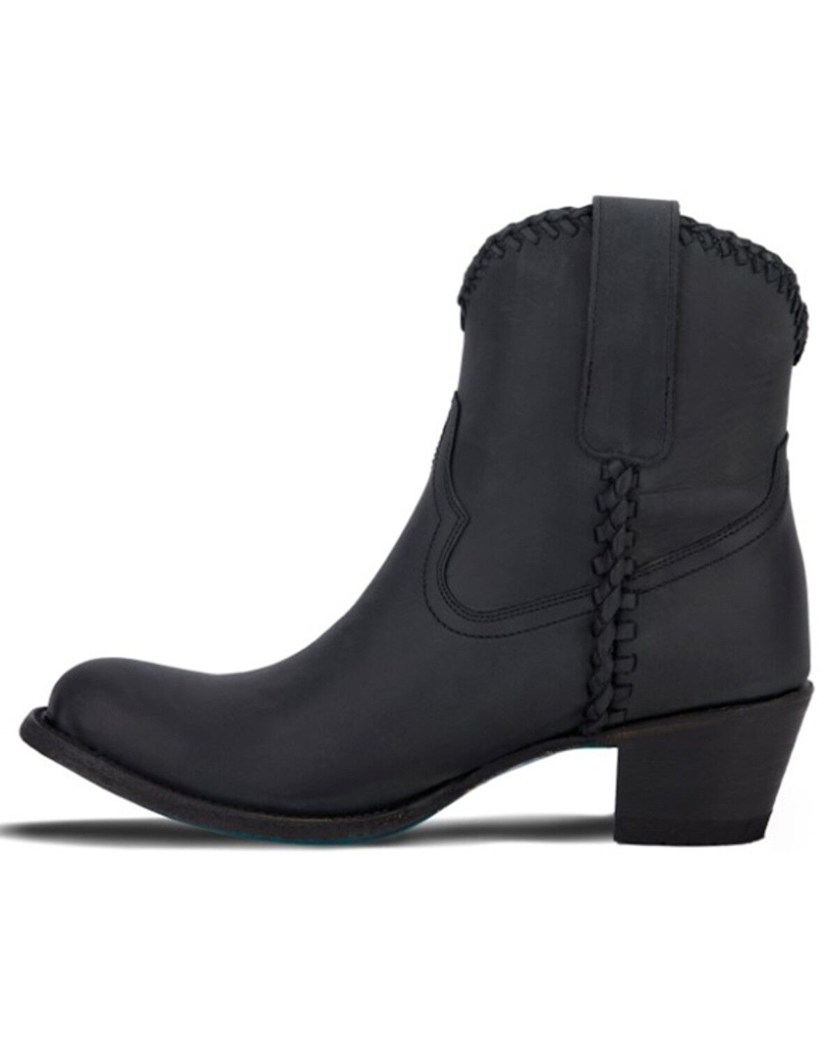 Image #3 - Lane Women's Plain Jane Matte Booties - Round Toe, Black, hi-res