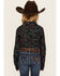 Image #4 - Wrangler Girls' Boot Print Long Sleeve Snap Western Shirt, Black, hi-res