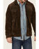 Moonshine Spirit Men's Cromwell Suede Zip-Front Jacket , Brown, hi-res