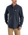Carhartt Men's Rugged Flex Rigby Long Sleeve Work Shirt, Navy, hi-res