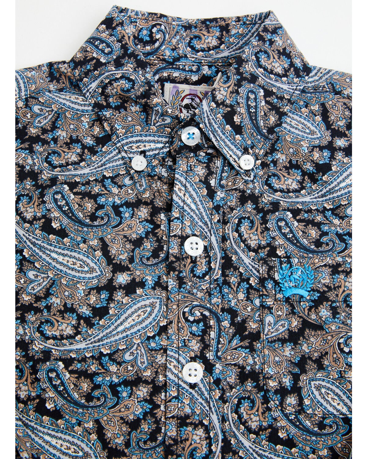 Image #2 - Cinch Toddler Boys' Paisley Print Long Sleeve Button-Down Western Shirt, Multi, hi-res