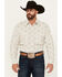 Image #1 - Rough Stock by Panhandle Men's Steer Head Print Long Sleeve Pearl Snap Western Shirt, Natural, hi-res