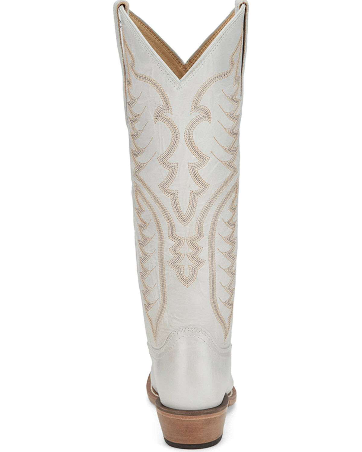 Image #5 - Justin Women's Evelyn Tall Western Boots - Snip Toe, Ivory, hi-res