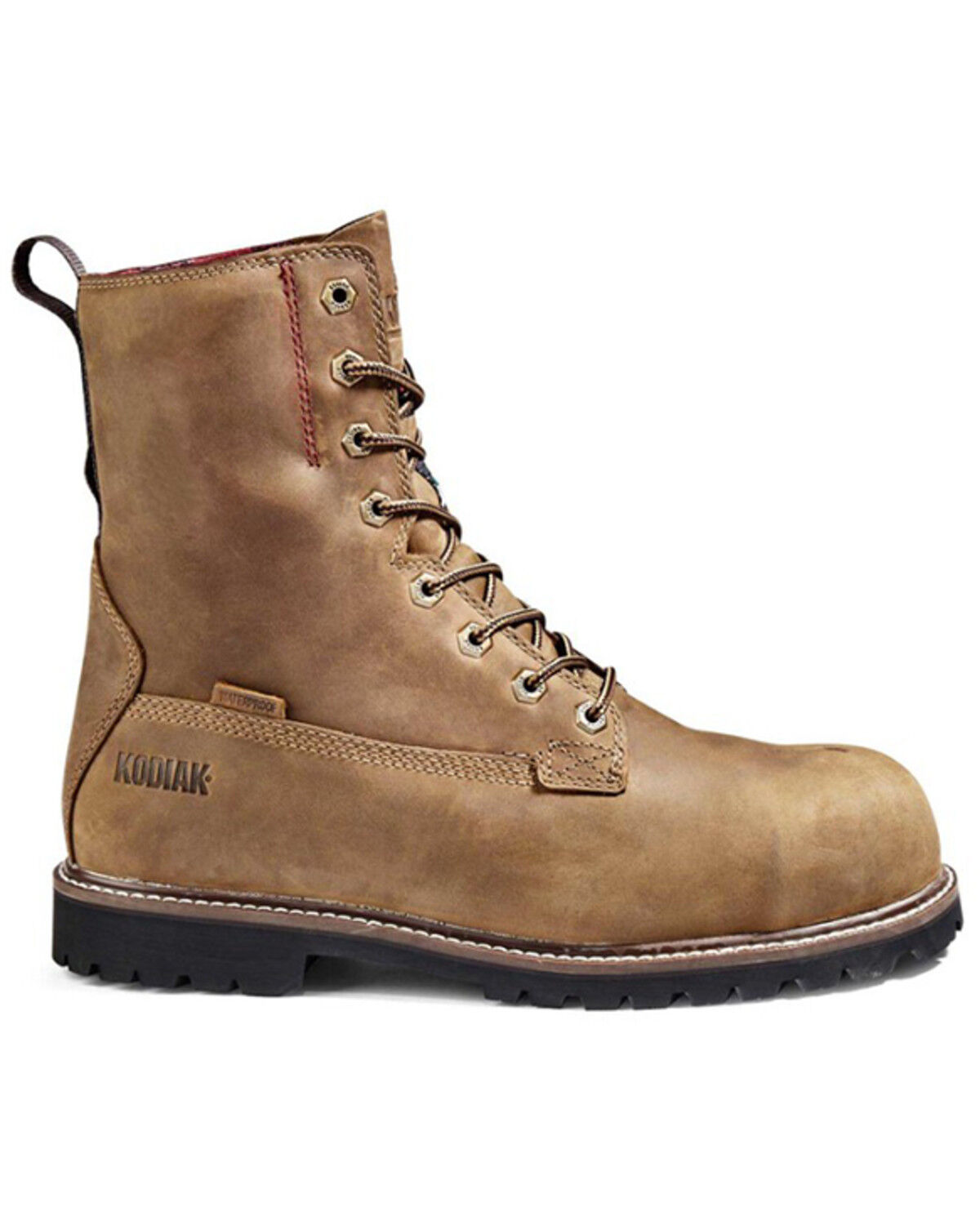 Image #2 - Kodiak Men's 8" Mckinney Waterproof Insulated Work Boots - Composite Toe, Brown, hi-res