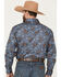 Image #4 - Cowboy Hardware Men's Vintage Bronco Print Long Sleeve Snap Stretch Western Shirt, Slate, hi-res