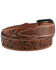Cody James Men's Tooled With Basketweave Billets Western Belt, Tan, hi-res