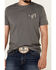 Image #3 - Buck Wear Men's Don't Mess Short Sleeve Graphic T-Shirt, Charcoal, hi-res