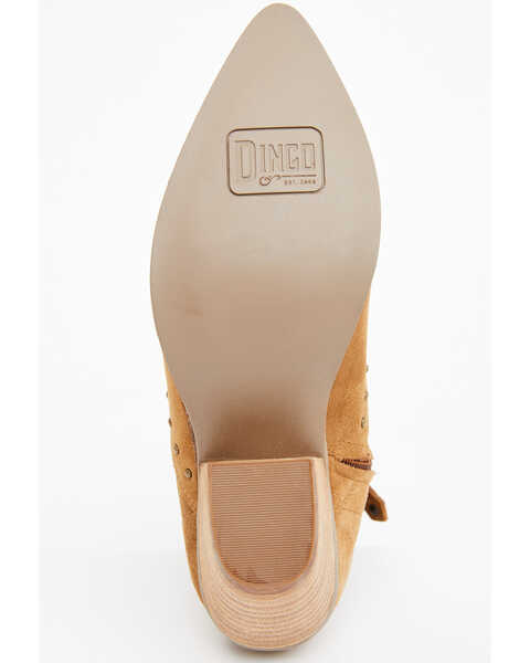 Image #7 - Dingo Women's Miss Priss Suede Booties - Pointed Toe , Camel, hi-res