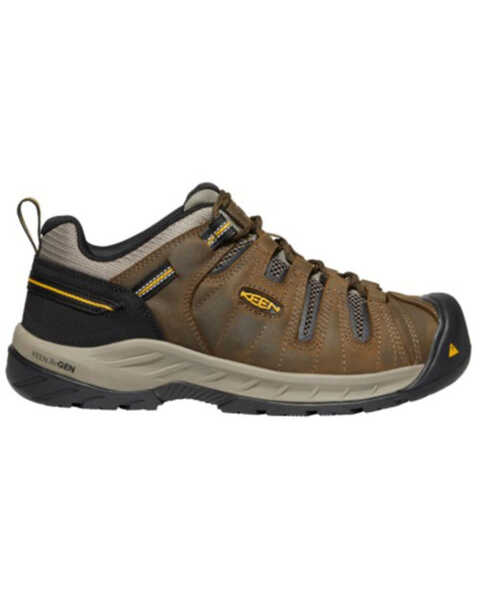 Keen Men's Cascade Brown & Golden Rod Flint II Lace-Up Hiking Boots, Brown, hi-res