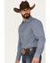 Image #2 - Kimes Ranch Men's Solid Linville Coolmax Button Down Western Shirt, Navy, hi-res